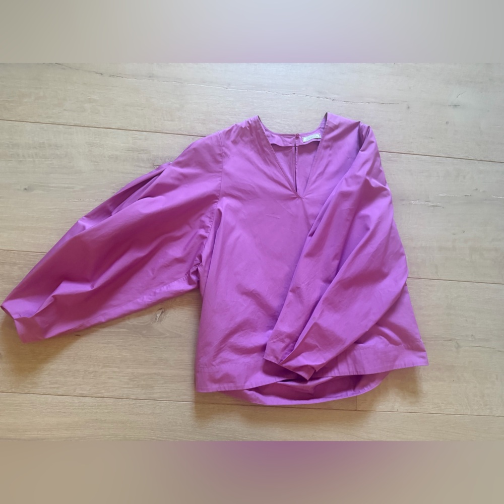 Nina Ricci Magenta Button-Trim Blouse